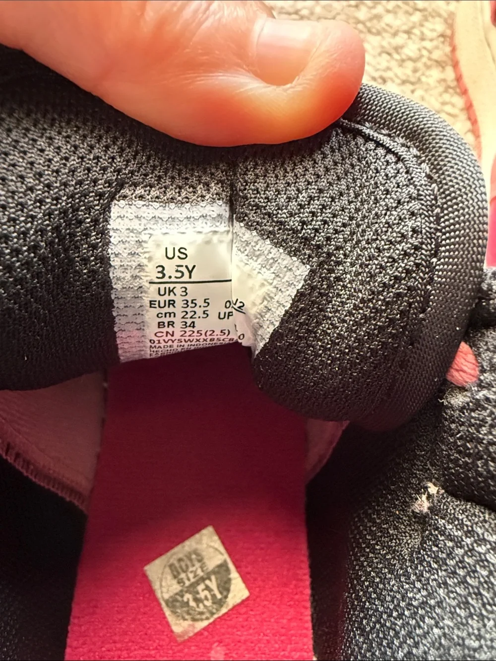Jordan Kids' High-Top Sneakers in Pink and Black